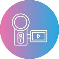 Camera Line Gradient Circle Icon vector