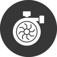 Turbo Engine Glyph Inverted Icon vector