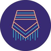 Poncho Line Two Color Circle Icon vector