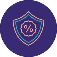 Percentage Line Two Color Circle Icon vector