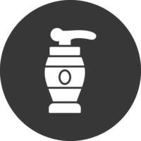 Lotion Glyph Inverted Icon vector