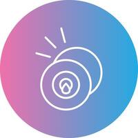Cymbal Line Gradient Circle Icon vector