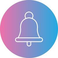 Bell Line Gradient Circle Icon vector