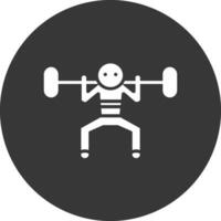 Workout Glyph Inverted Icon vector