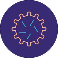 Infaction Line Two Color Circle Icon vector