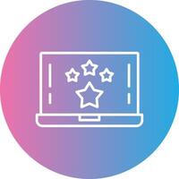 Star Line Gradient Circle Icon vector