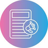 Document Line Gradient Circle Icon vector