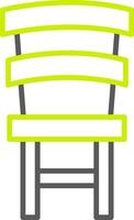 Dining Chair Line Two Color Icon vector