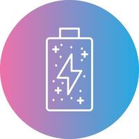 Battery Line Gradient Circle Icon vector