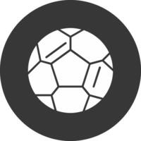 Football Glyph Inverted Icon vector