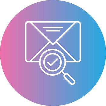 Mail Line Gradient Circle Icon vector