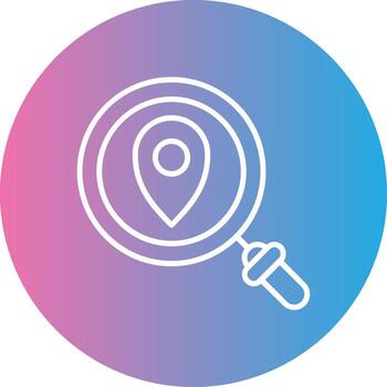 Map Pointer Line Gradient Circle Icon vector