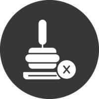 Coffee Tamper Glyph Inverted Icon vector
