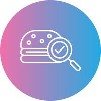 rápido comida línea degradado circulo icono vector