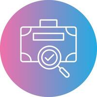 Suitcase Line Gradient Circle Icon vector