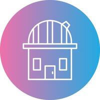 Observatory Line Gradient Circle Icon vector