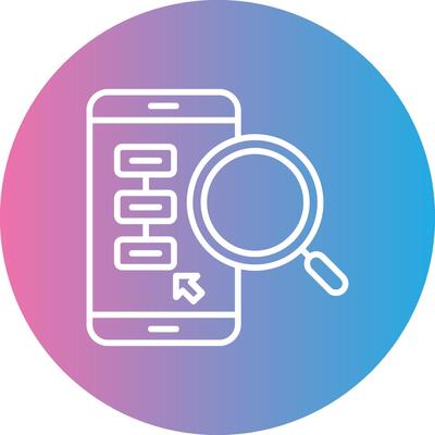 Mobile Phones Line Gradient Circle Icon