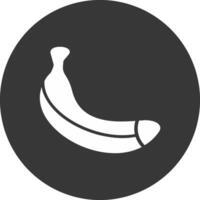 icono de glifo de plátano invertido vector