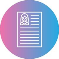 CV Line Gradient Circle Icon vector