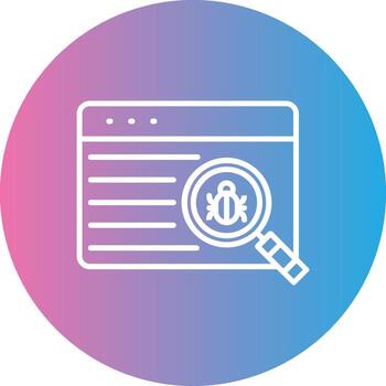 Web Coding Line Gradient Circle Icon vector