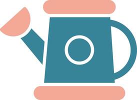 Watering Can Glyph Two Color Icon vector