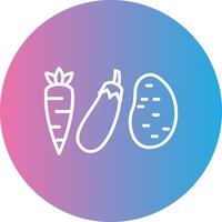 Vegetables Line Gradient Circle Icon vector