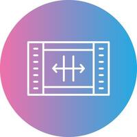Resize Line Gradient Circle Icon vector