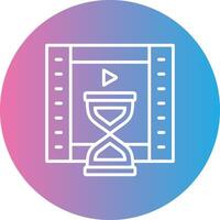 Duration Line Gradient Circle Icon vector
