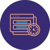 Tasks Line Two Color Circle Icon vector