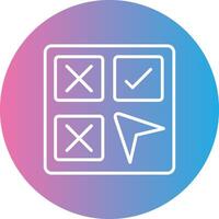 Selection Line Gradient Circle Icon vector