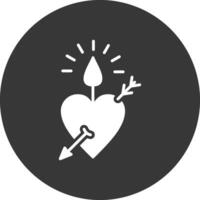 Candle Glyph Inverted Icon vector