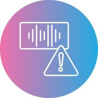 Error Line Gradient Circle Icon vector