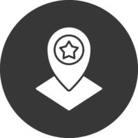 Map Location Glyph Inverted Icon vector