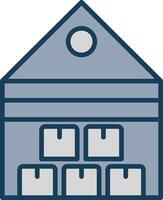 Storage Line Filled Grey Icon vector