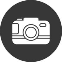 Camera Glyph Inverted Icon vector