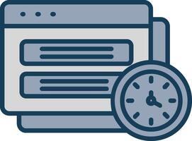 Tasks Line Filled Grey Icon vector