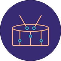 Snare Line Two Color Circle Icon vector