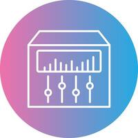 Sound Mixer Line Gradient Circle Icon vector