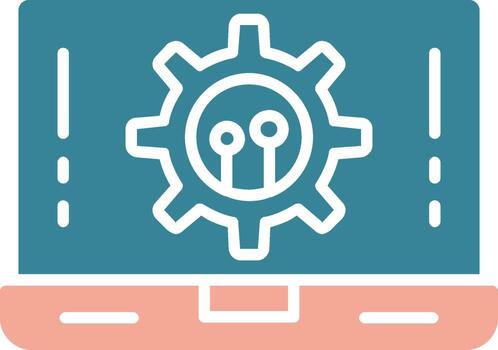Software Development Glyph Two Color Icon vector
