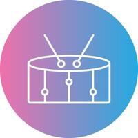 Snare Line Gradient Circle Icon vector