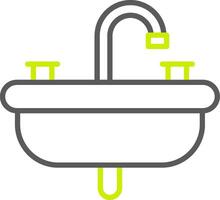 Sink Line Two Color Icon vector