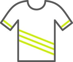 línea de camisa icono de dos colores vector