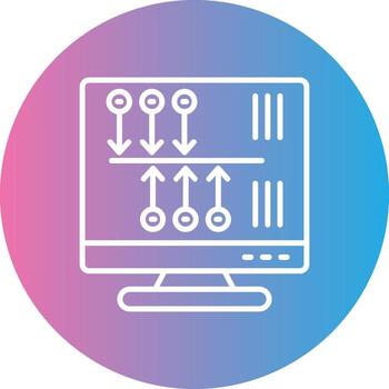 cronograma degradado circulo línea degradado circulo icono vector