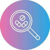 Search For Drugs Line Gradient Circle Icon vector