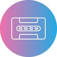 Cassette Line Gradient Circle Icon vector