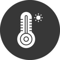 Thermometer Glyph Inverted Icon vector