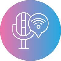 Connection Line Gradient Circle Icon vector