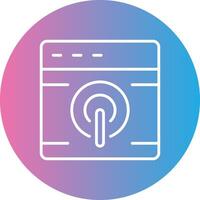 Browser Line Gradient Circle Icon vector