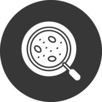 Research Glyph Inverted Icon vector