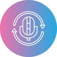 Replay Line Gradient Circle Icon vector